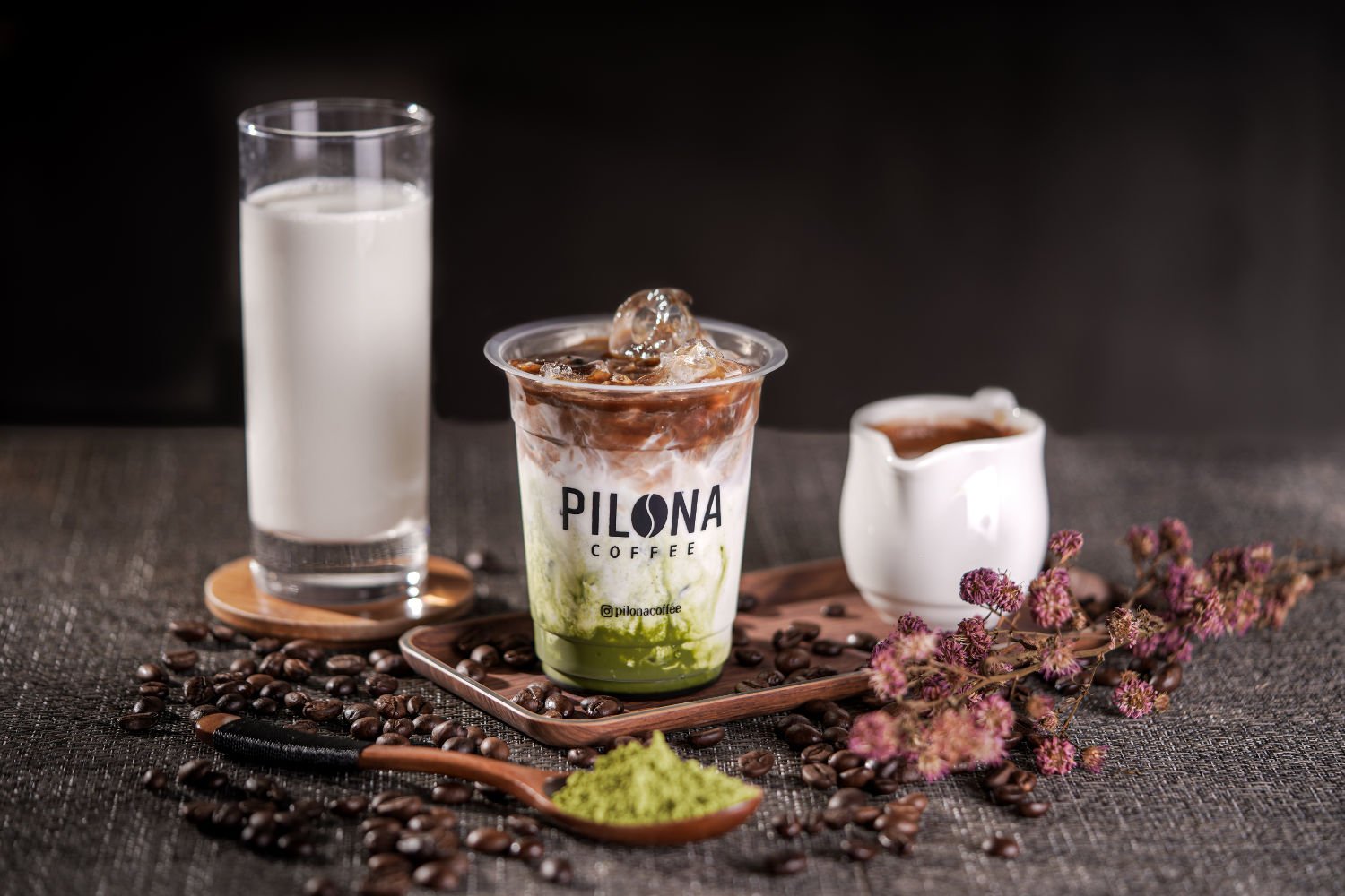 Pilona Coffee - Header - Ice Coffee Matcha Latte - 1500x1000 - 80